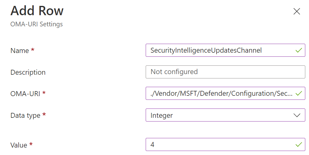 Create an entry for each OMI-URI /en/gradual-rollout-process-microsoft-defender/images/Intune_OMIURI.png