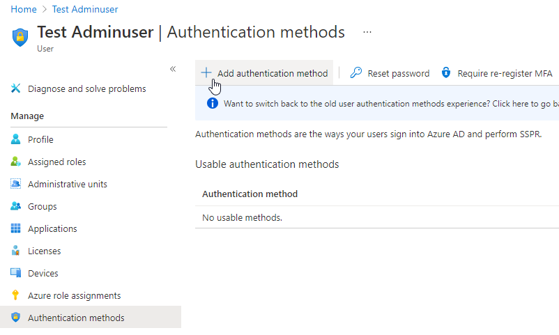 Add authentication method /en/journey-passwordless-temporary-access-pass/images/AddAuthenticationMethod.png
