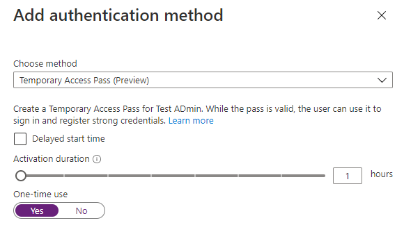 /en/journey-passwordless-temporary-access-pass/images/AddTAPOneTimeUse.png /en/journey-passwordless-temporary-access-pass/images/AddTAPOneTimeUse.png