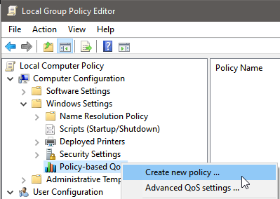 Create new policy /en/optimize-your-microsoft-teams-traffic-with-qos-on-a-unifi-usg/images/SetupGPO_1_PolicyBasedQoS-1.png