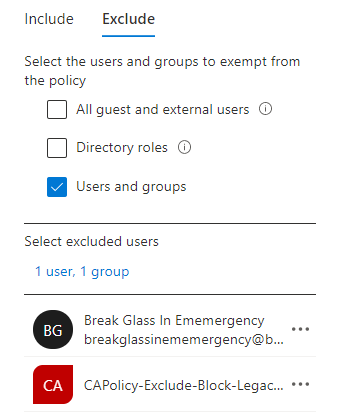 /en/phase-outlegacy-authentication-create-prerequisites/images/AzurePortalCAPolicyExcludeBreakGlassAndGroup.png /en/phase-outlegacy-authentication-create-prerequisites/images/AzurePortalCAPolicyExcludeBreakGlassAndGroup.png
