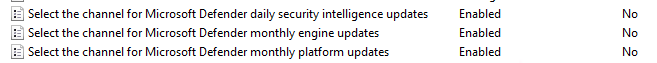 Sample group policy configuration /gradual-rollout-process-microsoft-defender/images/GPOSettings.png