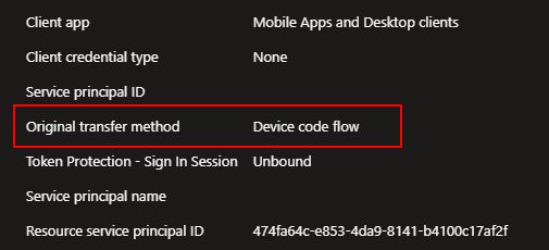 The original transfer method shown as device code flow /protect-users-device-code-flow-abuse/images/OriginalTransferMethod.png